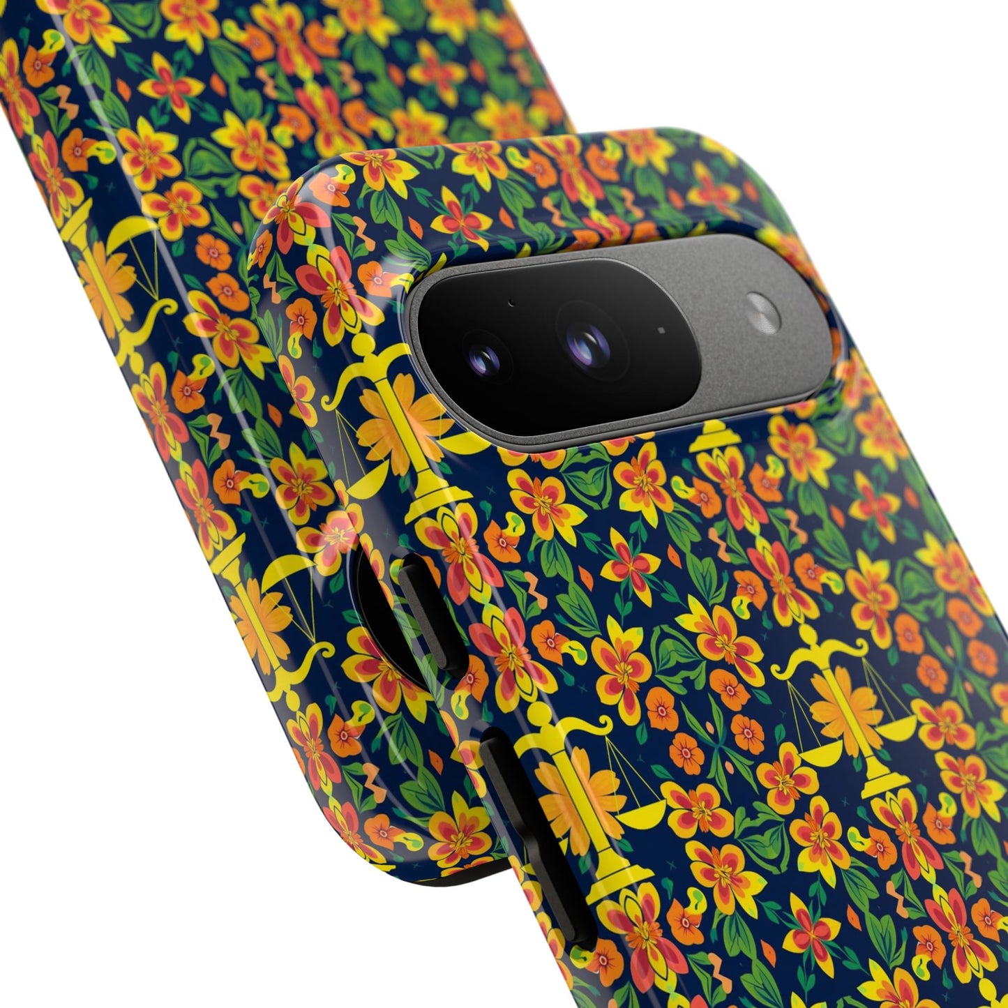 Tough Cases, Libra, Zodiac v3, Flower Pattern