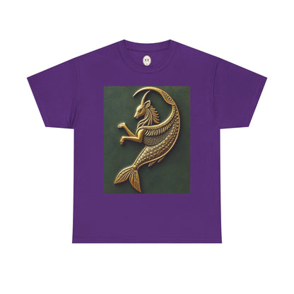 Unisex Heavy Cotton T-Shirt, Capricorn Animal v1, Symbol, Zodiac Design