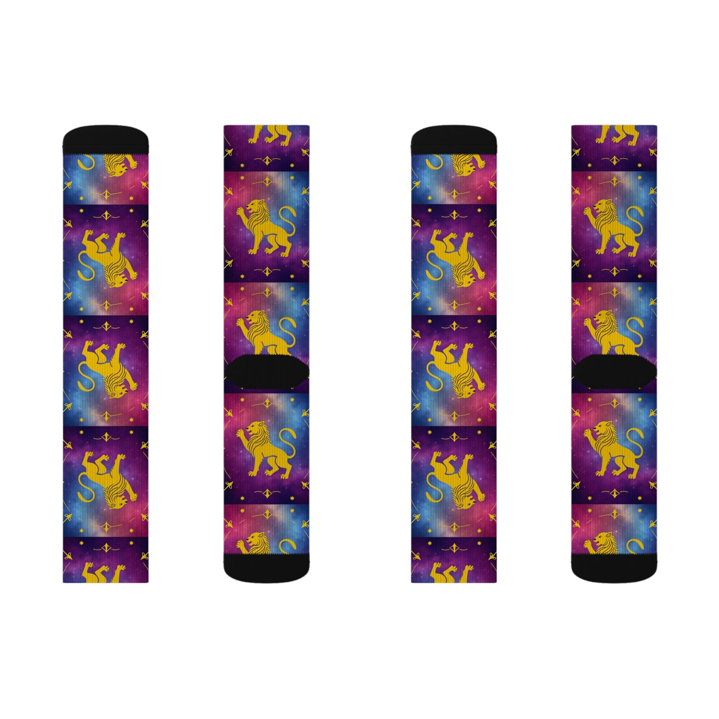 Sublimation Socks, Leo, Zodiac v3, Pattern