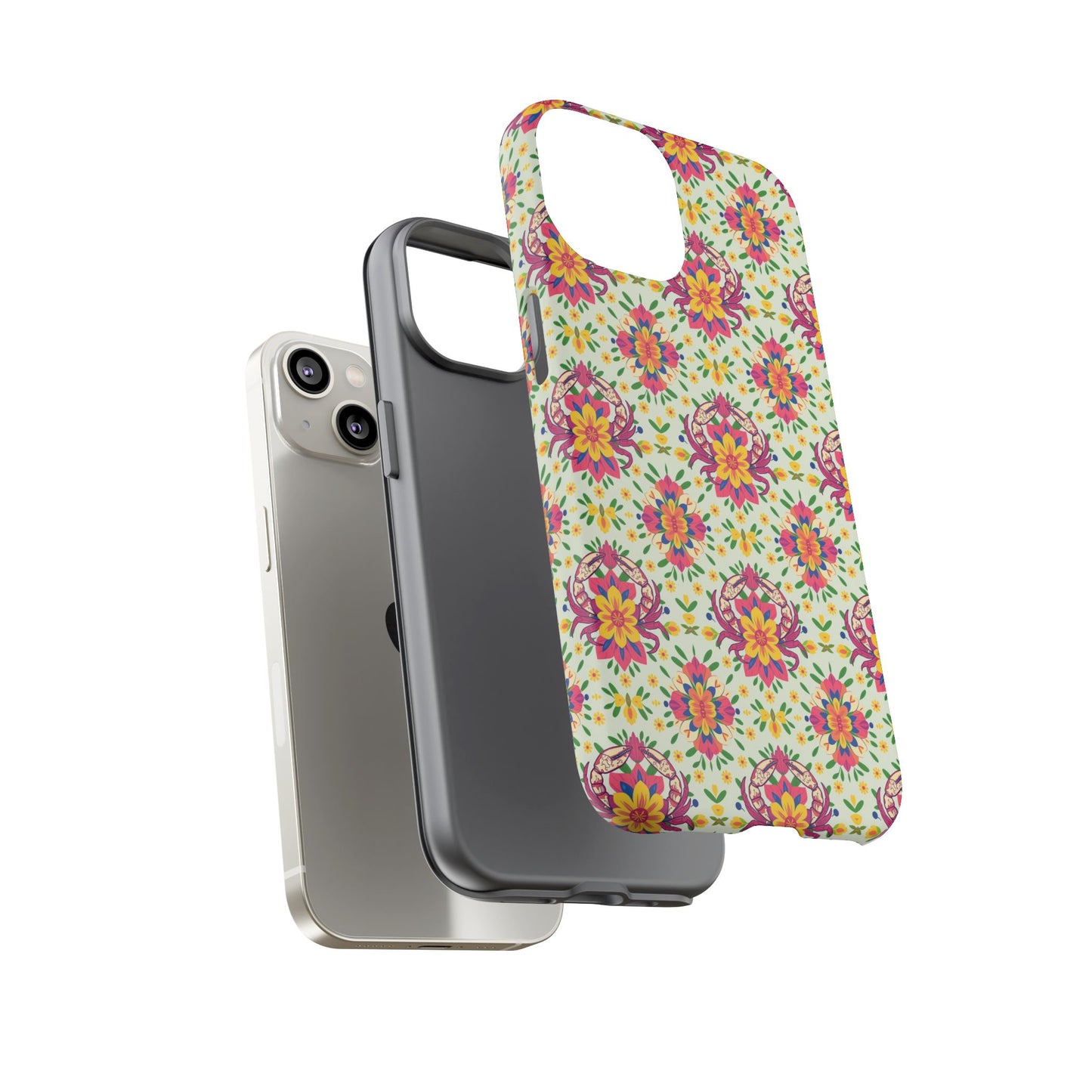 Tough Cases, Cancer, Zodiac v3, Flower Pattern