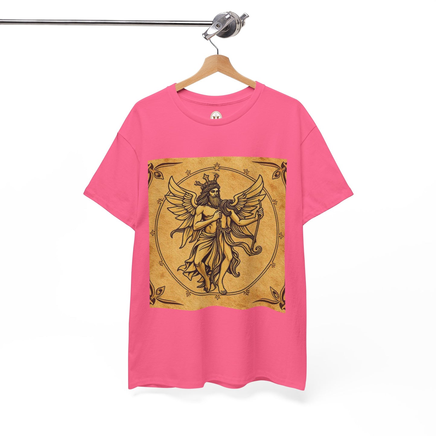 Unisex Heavy Cotton T-Shirt, Pencil Art v1, Gemini Zodiac Design