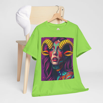 Unisex Heavy Cotton T-Shirt, Taurus, Zodiac v2, Sexy Art
