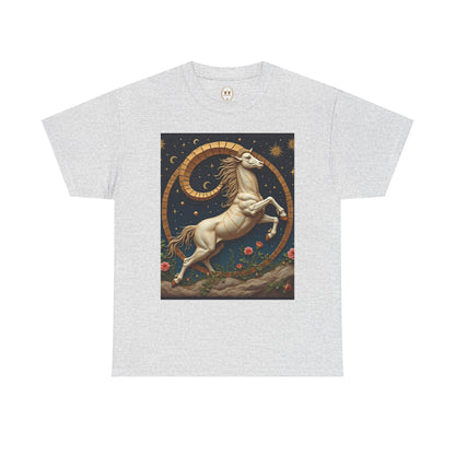 Unisex Heavy Cotton T-Shirt, Aries Animal. Zodiac Design