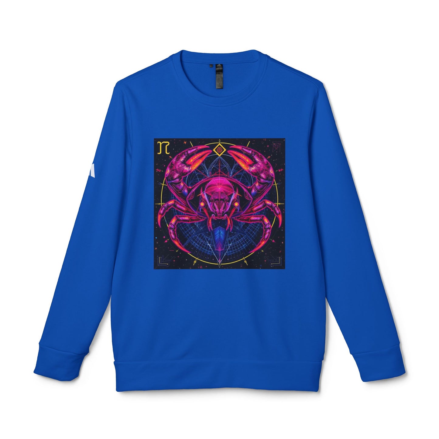 Adidas, Unisex Fleece Crewneck Sweatshirt, Cancer, Pop Art, Zodiac