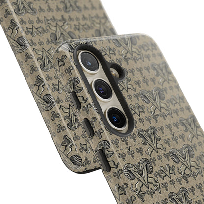 Tough Cases, Aries, Zodiac, Metal Pattern