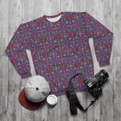 Unisex Sweatshirt (AOP), Scorpio, Zodiac v2, Jewel Pattern