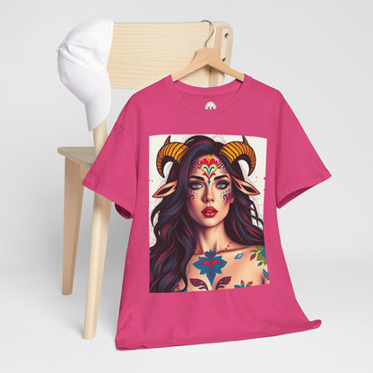 Unisex Heavy Cotton T-Shirt, Taurus, Zodiac v1, Sexy Art