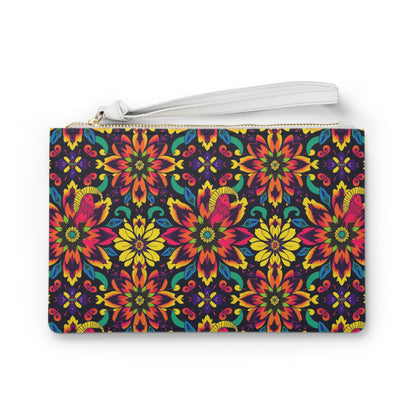 Clutch Bag, Capricorn, Zodiac v1, Flower Pattern