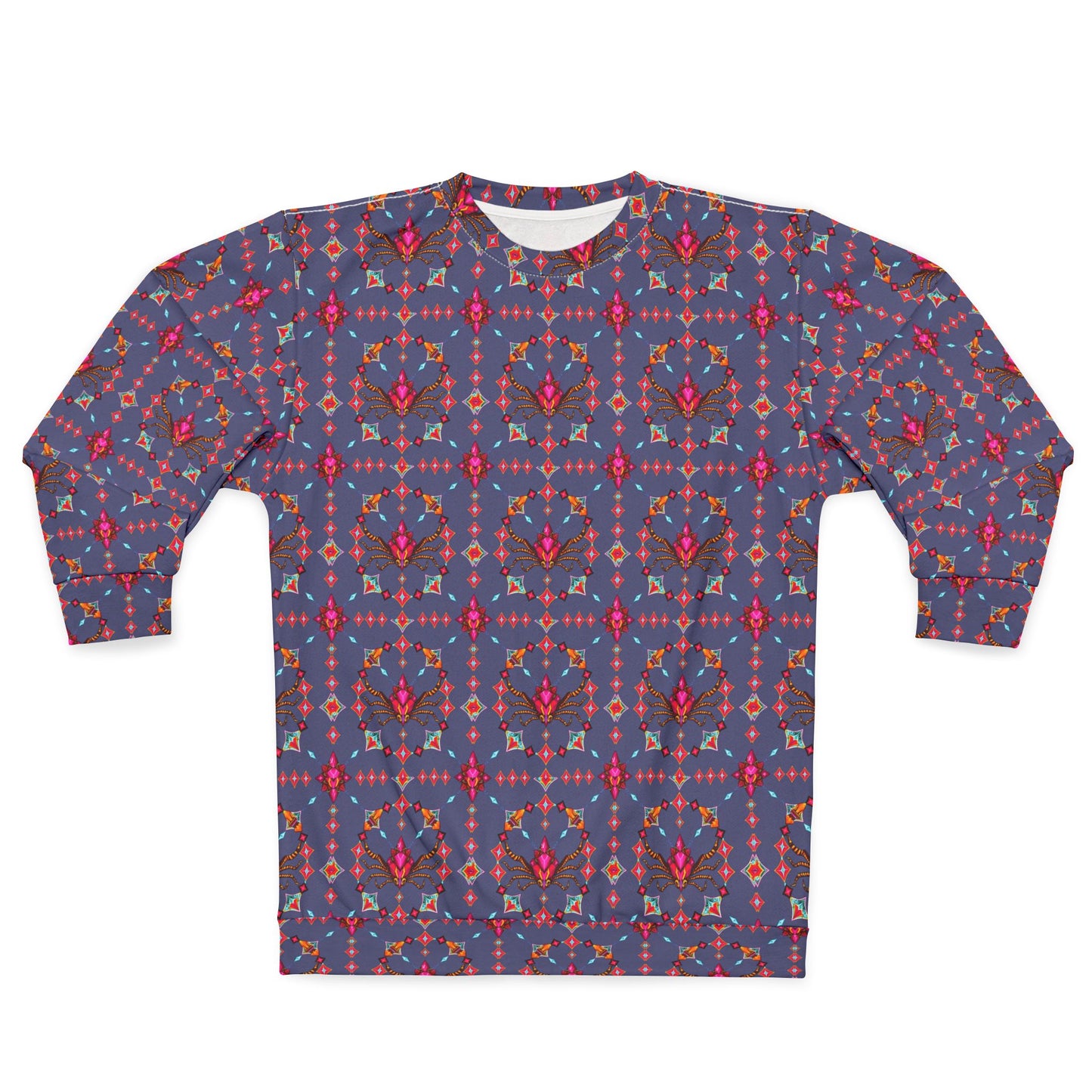 Unisex Sweatshirt (AOP), Scorpio, Zodiac v2, Jewel Pattern