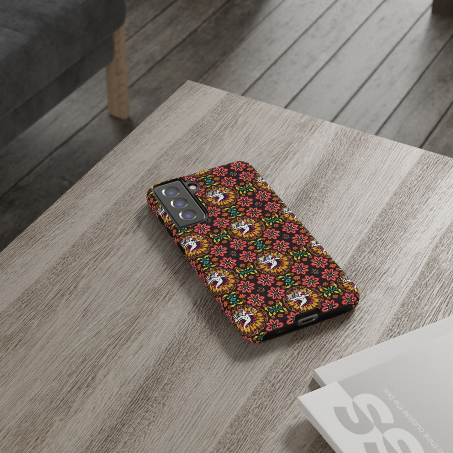 Tough Cases, Sagittarius, Zodiac v2, Flower Pattern