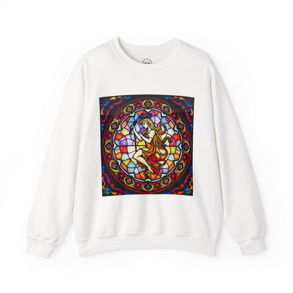 Unisex Heavy Blend™ Crewneck Sweatshirt, Glass, Virgo Zodiac Design
