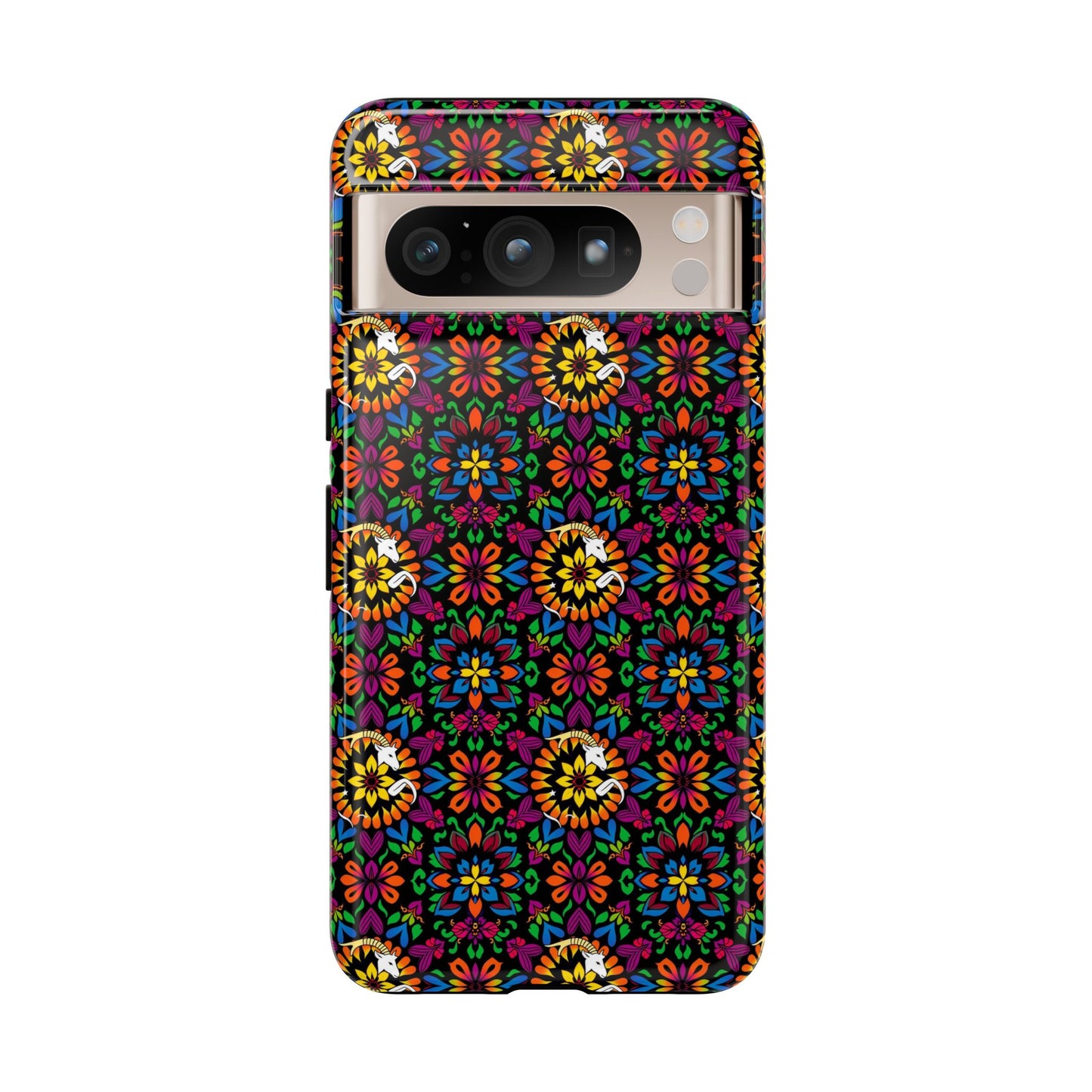 Tough Cases, Capricorn, Zodiac v2, Flower Pattern
