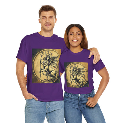 Unisex Heavy Cotton T-Shirt, Angel Animal, Virgo Zodiac Design