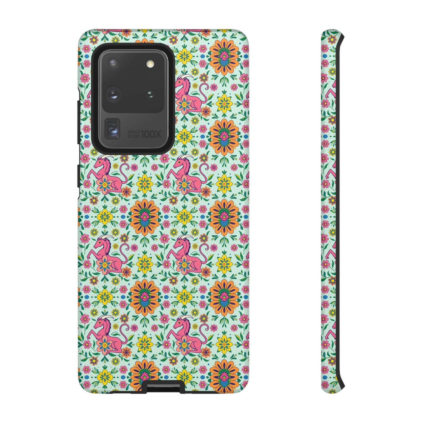 Tough Cases, Aquarius, Zodiac, Flower Pattern