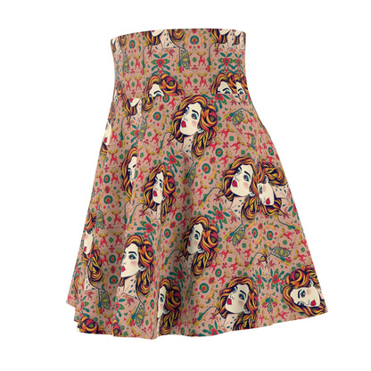 Women's Skater Skirt, (AOP), Virgo, Zodiac, Sexy Pattern