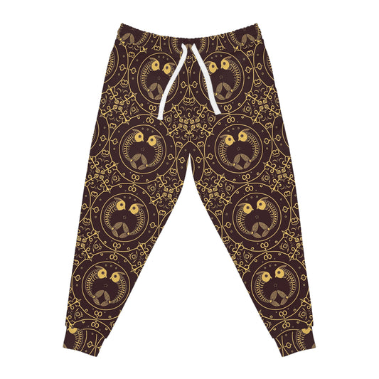 Athletic Joggers, Zodiac Design, Pattern v1, Pisces, AOP