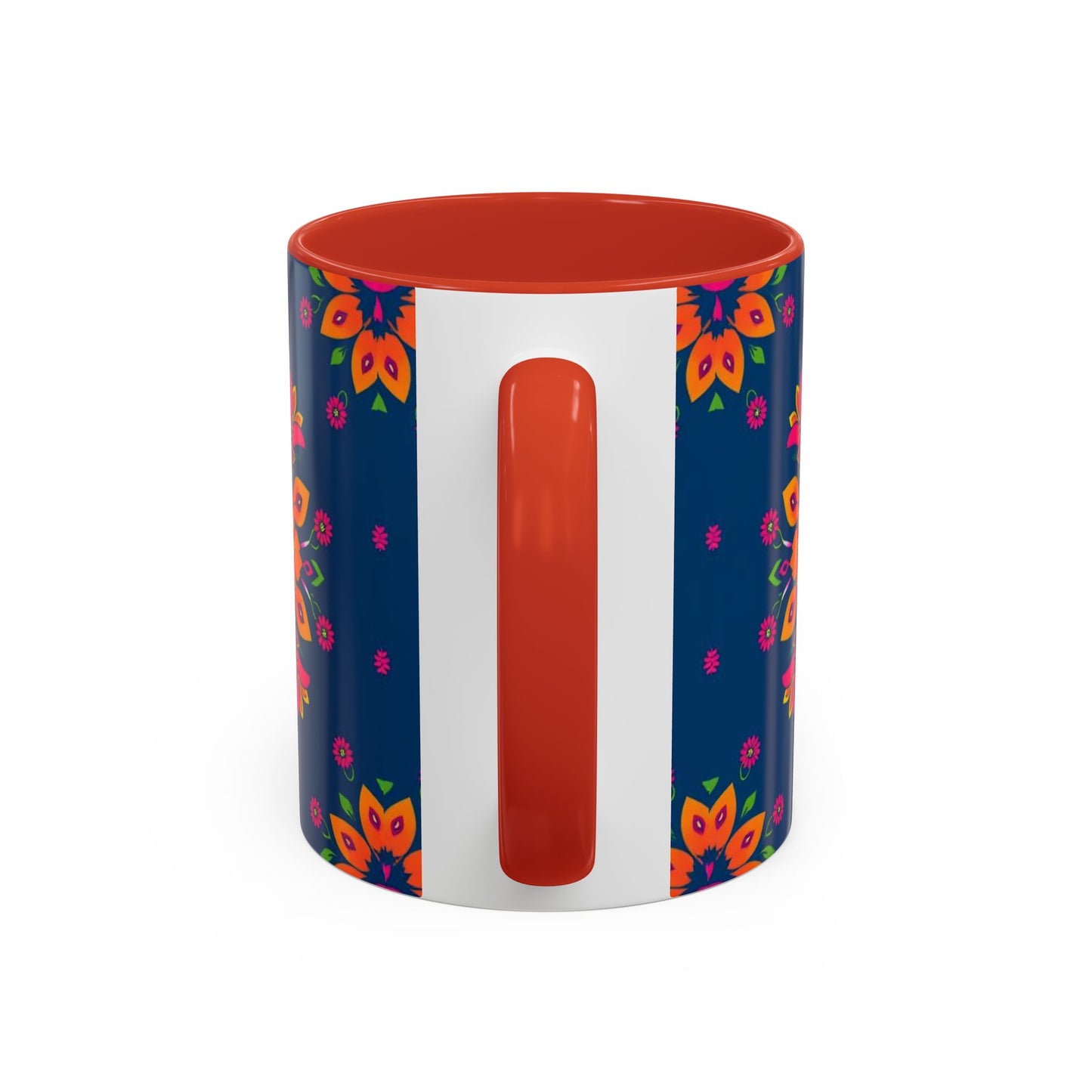 Accent Coffee Mug, Gemini, Zodiac v2, Flower Pattern, (11, 15oz)