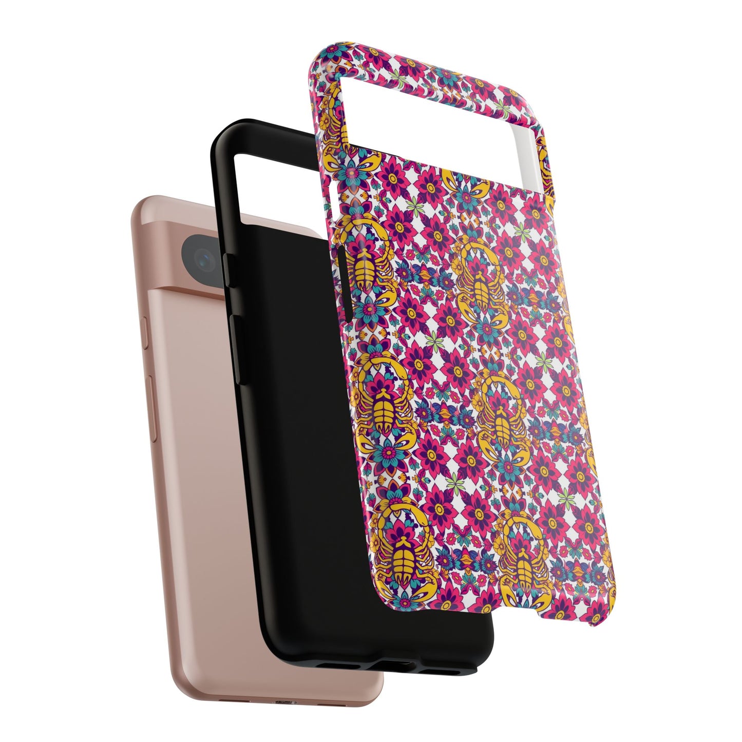 Tough Cases, Scorpio, Zodiac v2, Flower Pattern