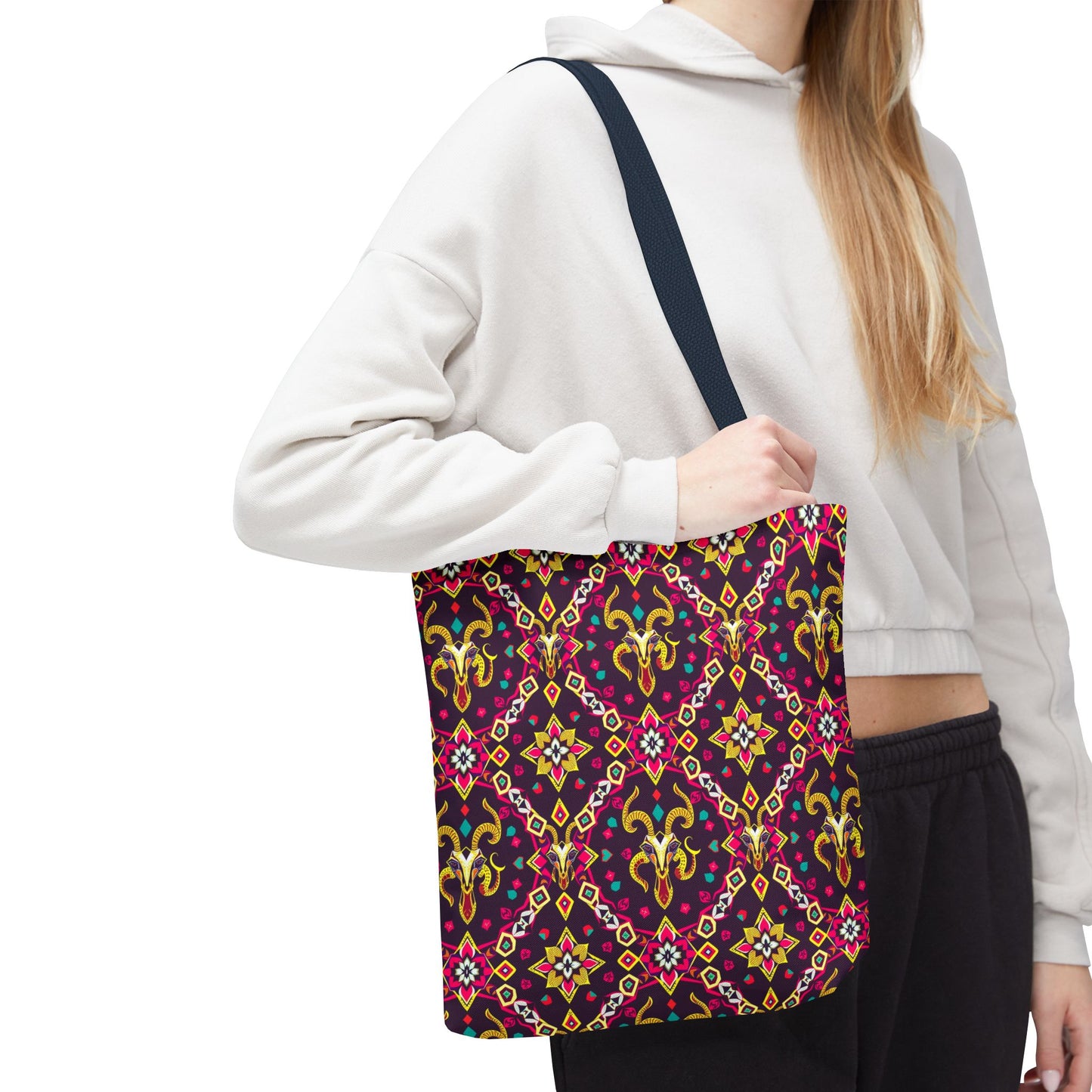 Tote Bag (AOP), Capricorn, Zodiac, Jewel Pattern