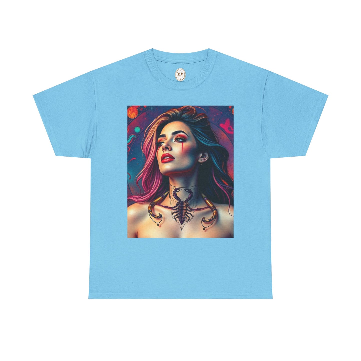 Unisex Heavy Cotton T-Shirt, Scorpio, Zodiac v1, Sexy Art