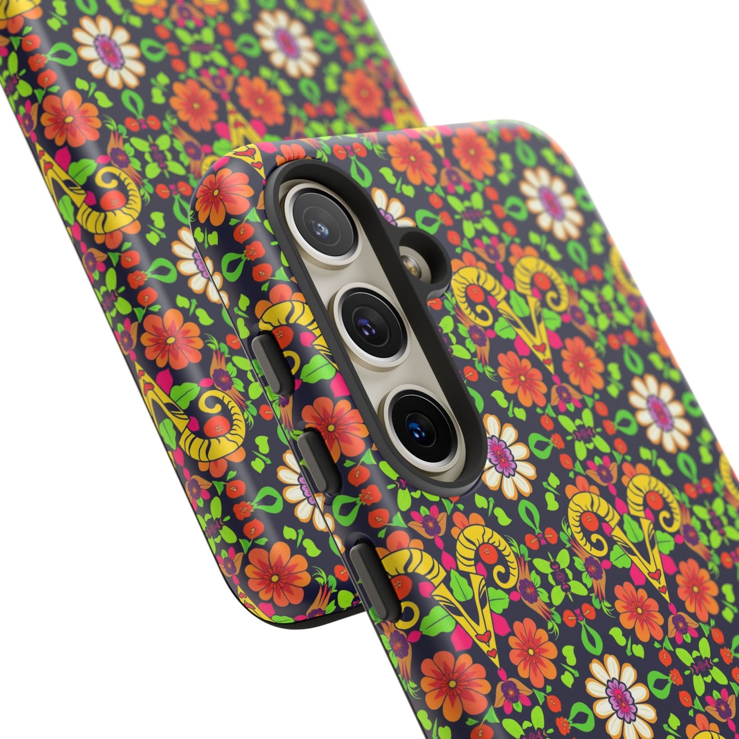 Tough Cases, Aries, Zodiac v4, Flower Pattern