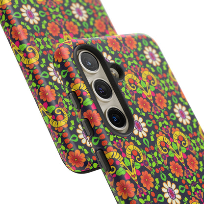 Tough Cases, Aries, Zodiac v4, Flower Pattern