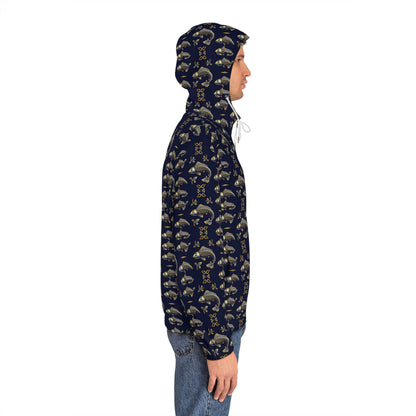 Full-Zip Hoodie (AOP), Pisces, Zodiac v2, Pattern