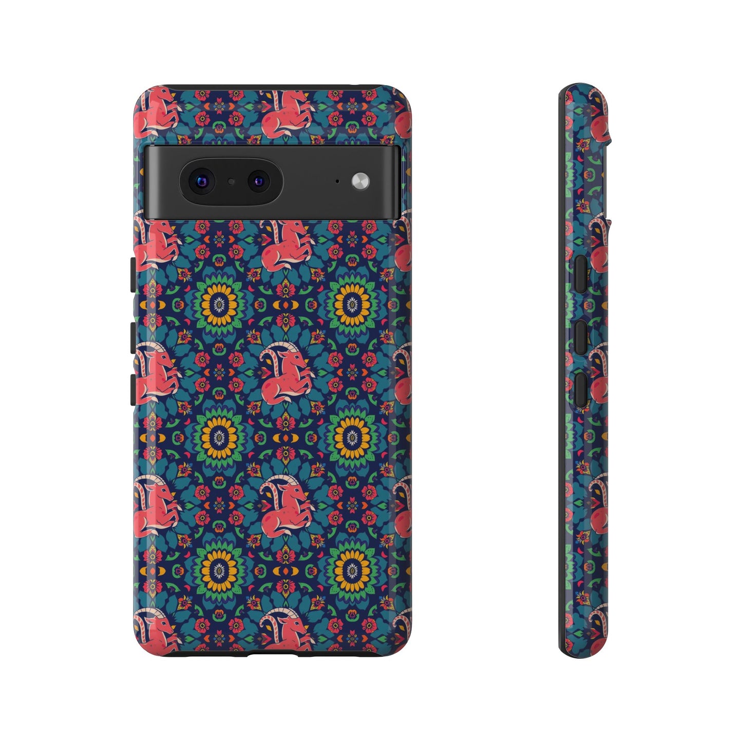 Tough Cases, Capricorn, Zodiac v1, Flower Pattern