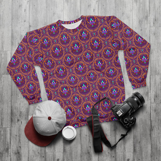 Unisex Sweatshirt (AOP), Scorpio, Zodiac v3, Jewel Pattern