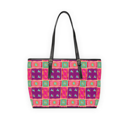 Leather Shoulder Bag, Capricorn, Zodiac, Shapes Pattern