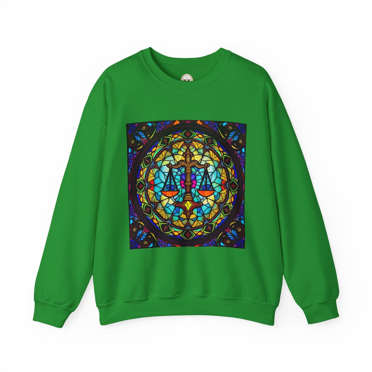 Unisex Heavy Blend™ Crewneck Sweatshirt, Glass, Libra Zodiac Design
