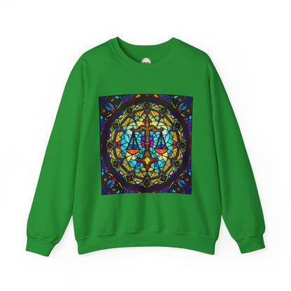 Unisex Heavy Blend™ Crewneck Sweatshirt, Glass, Libra Zodiac Design