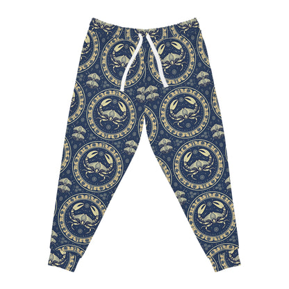 Athletic Joggers, Zodiac Design, Pattern v1, Cancer, AOP