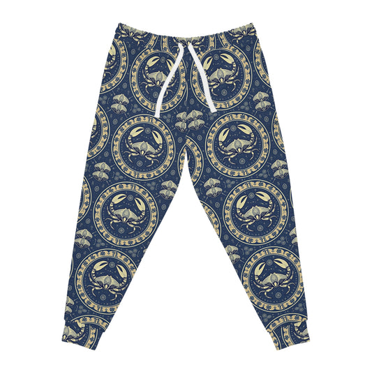 Athletic Joggers, Zodiac Design, Pattern v1, Cancer, AOP