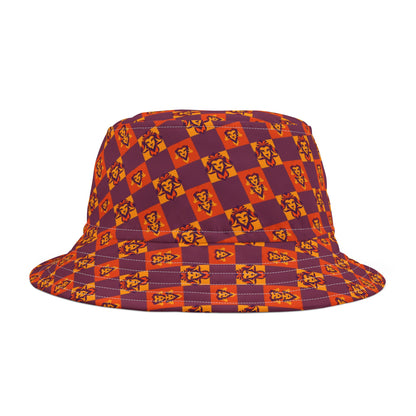 Bucket Hat, (AOP), Leo, Zodiac, Shape Pattern
