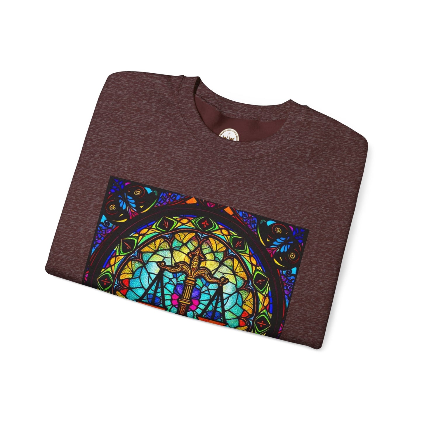 Unisex Heavy Blend™ Crewneck Sweatshirt, Glass, Libra Zodiac Design