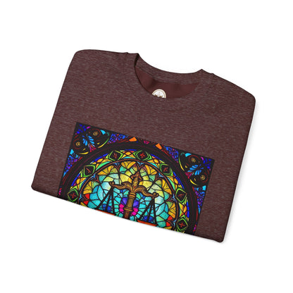Unisex Heavy Blend™ Crewneck Sweatshirt, Glass, Libra Zodiac Design