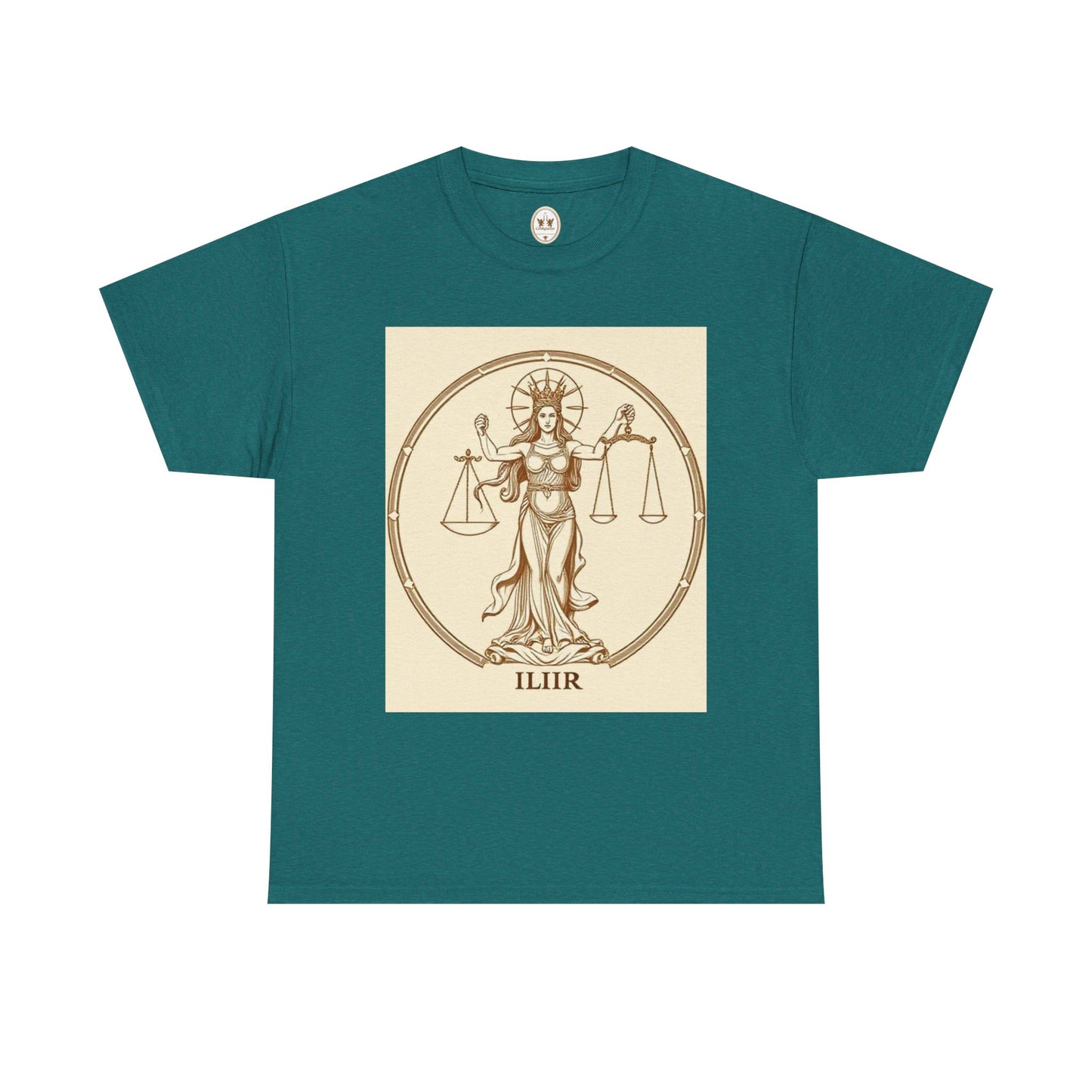 Unisex Heavy Cotton T-Shirt, Libra Goddess v1, Zodiac Design