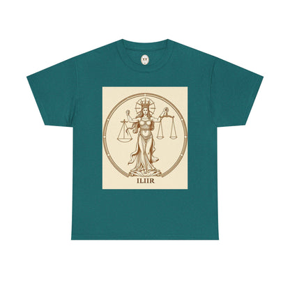 Unisex Heavy Cotton T-Shirt, Libra Goddess v1, Zodiac Design