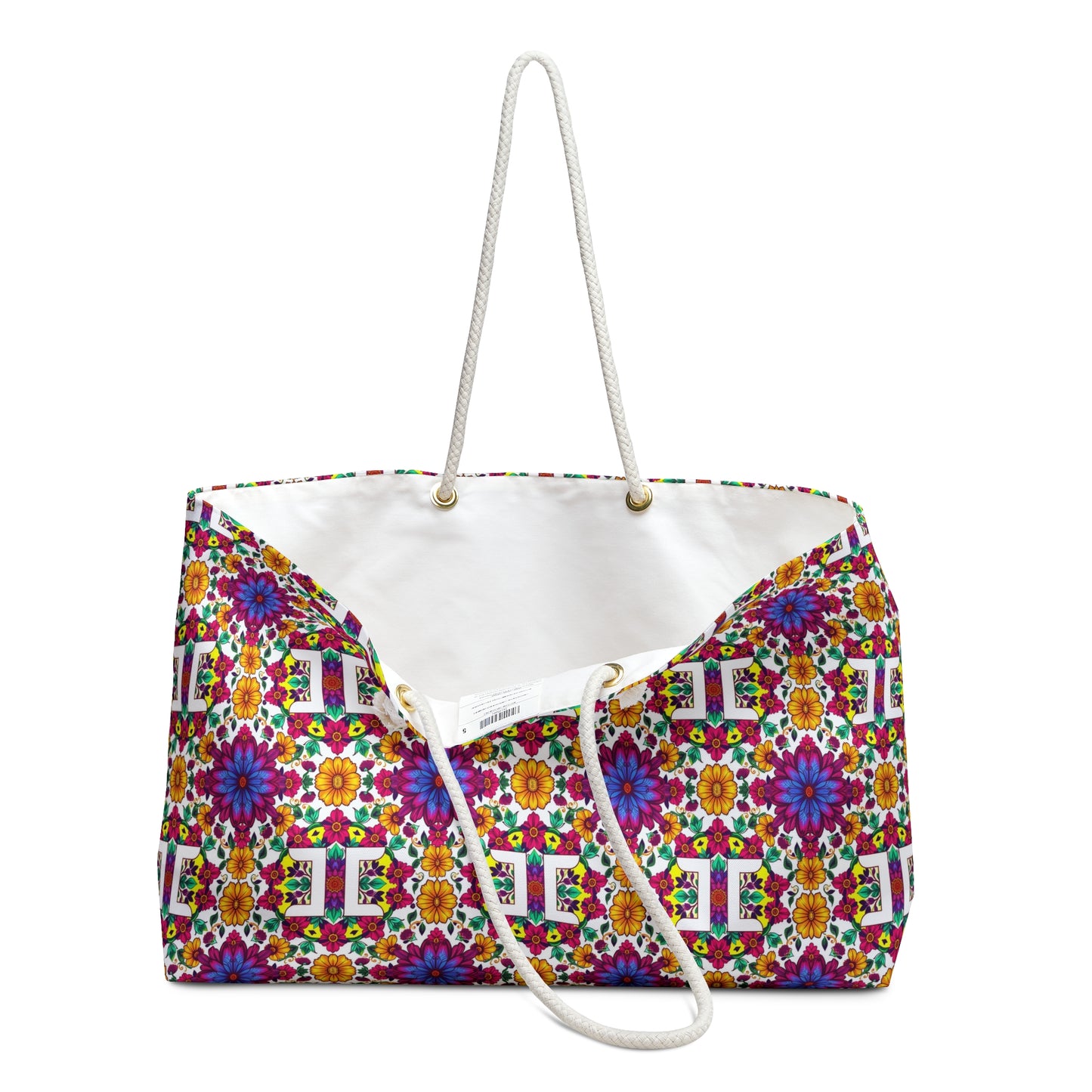 Weekender Bag, Gemini, Zodiac v3, Flower Pattern