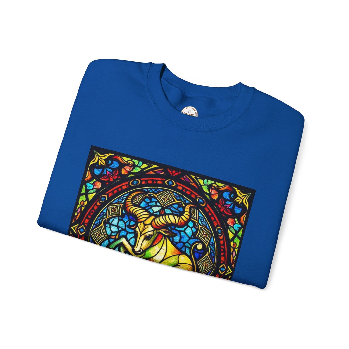 Unisex Heavy Blend™ Crewneck Sweatshirt, Glass, Taurus Zodiac Design