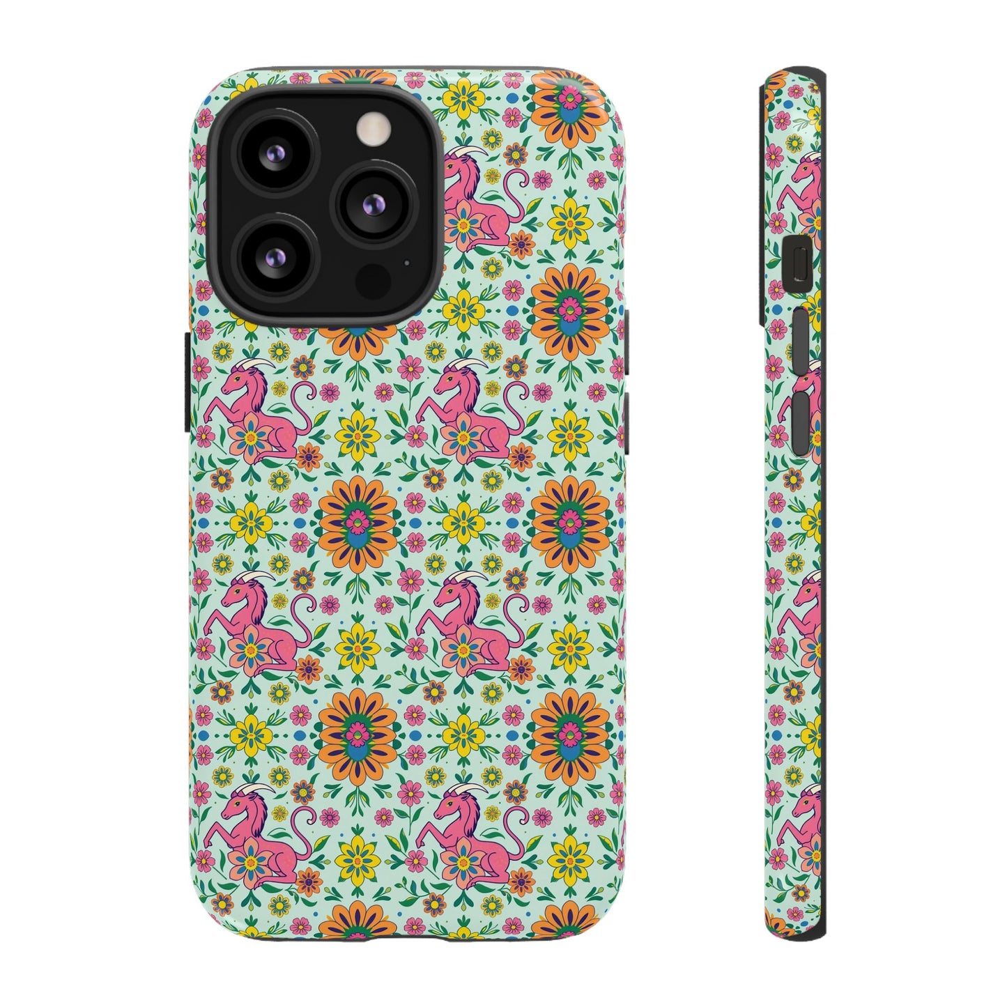 Tough Cases, Aquarius, Zodiac, Flower Pattern