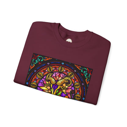 Unisex Heavy Blend™ Crewneck Sweatshirt, Glass 1, Taurus Zodiac Design