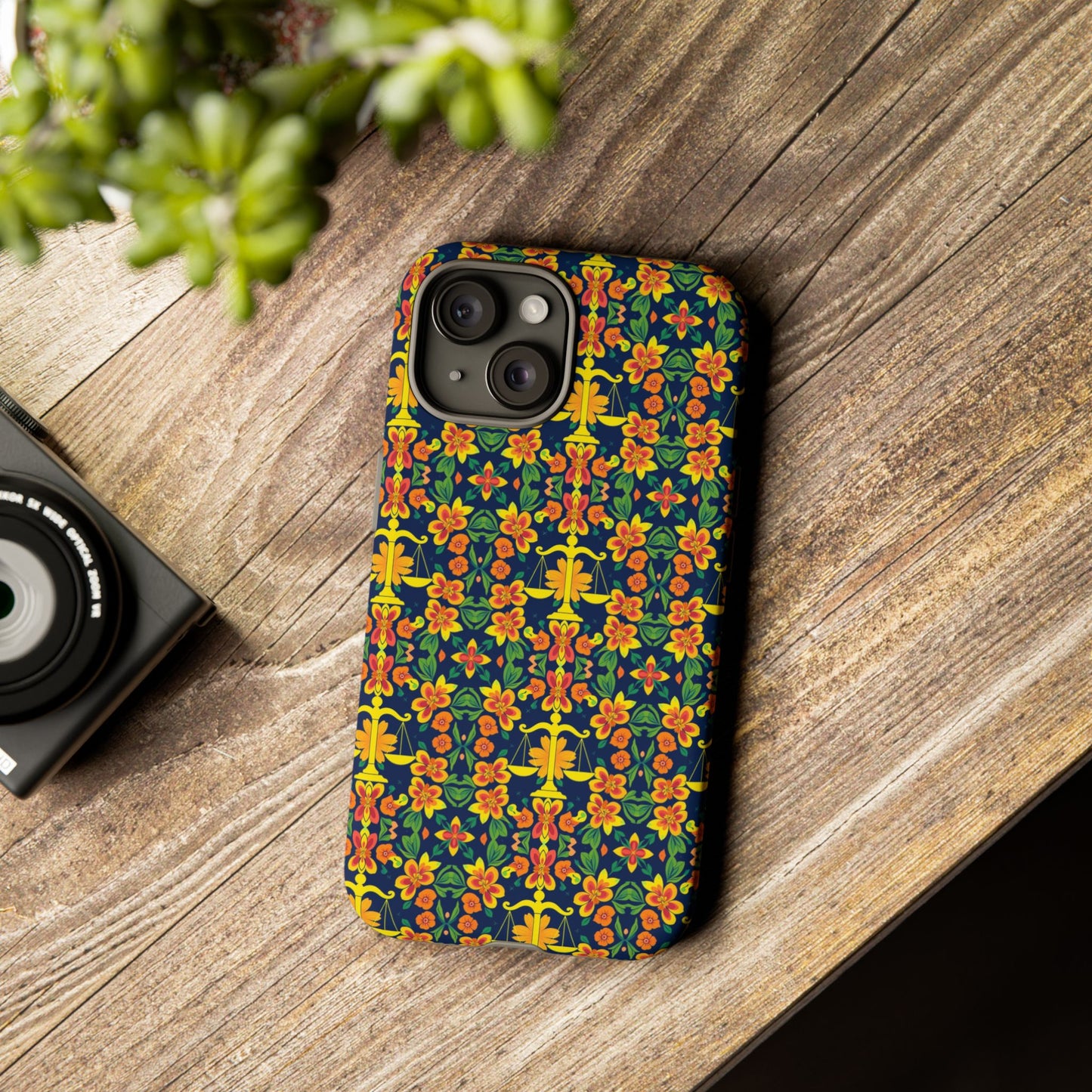 Tough Cases, Libra, Zodiac v3, Flower Pattern