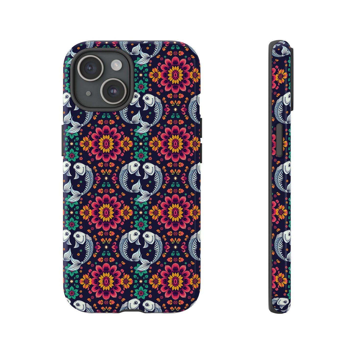 Tough Cases, Pisces, Zodiac v4, Flower Pattern