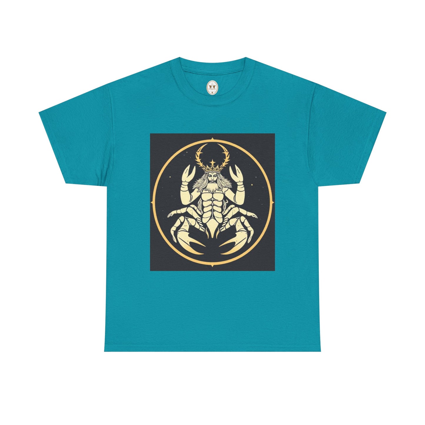 Unisex Heavy Cotton T-Shirt, Scorpio King, Print Art, Zodiac Design