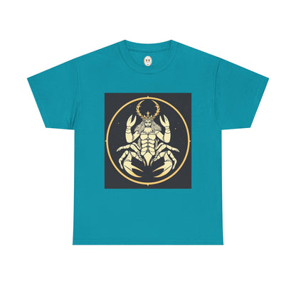 Unisex Heavy Cotton T-Shirt, Scorpio King, Print Art, Zodiac Design