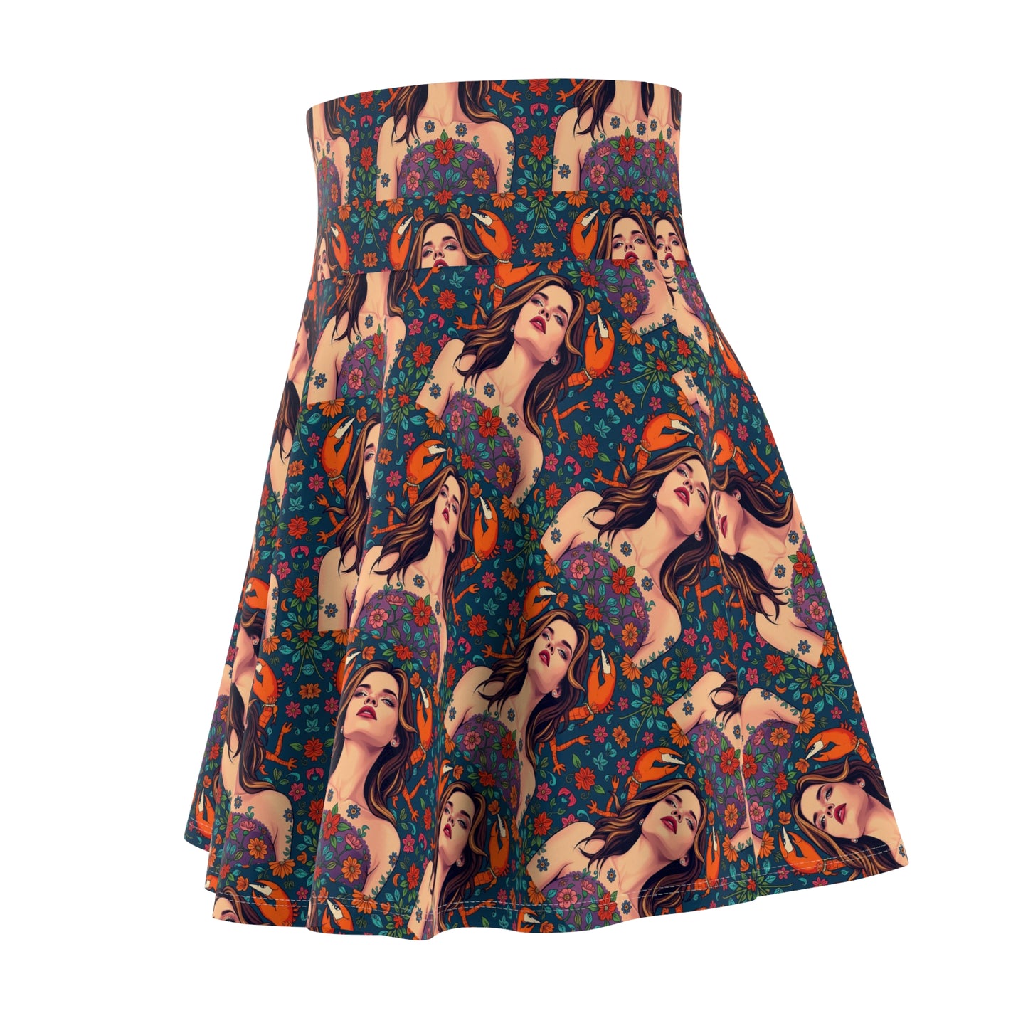Women's Skater Skirt, (AOP), Cancer, Zodiac, Sexy Pattern