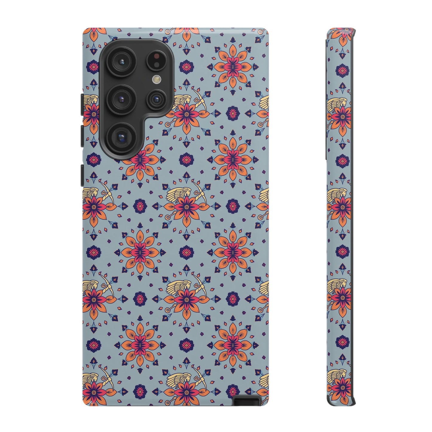 Tough Cases, Sagittarius, Zodiac v3, Flower Pattern