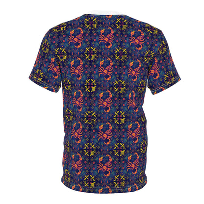 Unisex Cut & Sew T-Shirt, AOP, Scorpio, Zodiac v1, Pattern